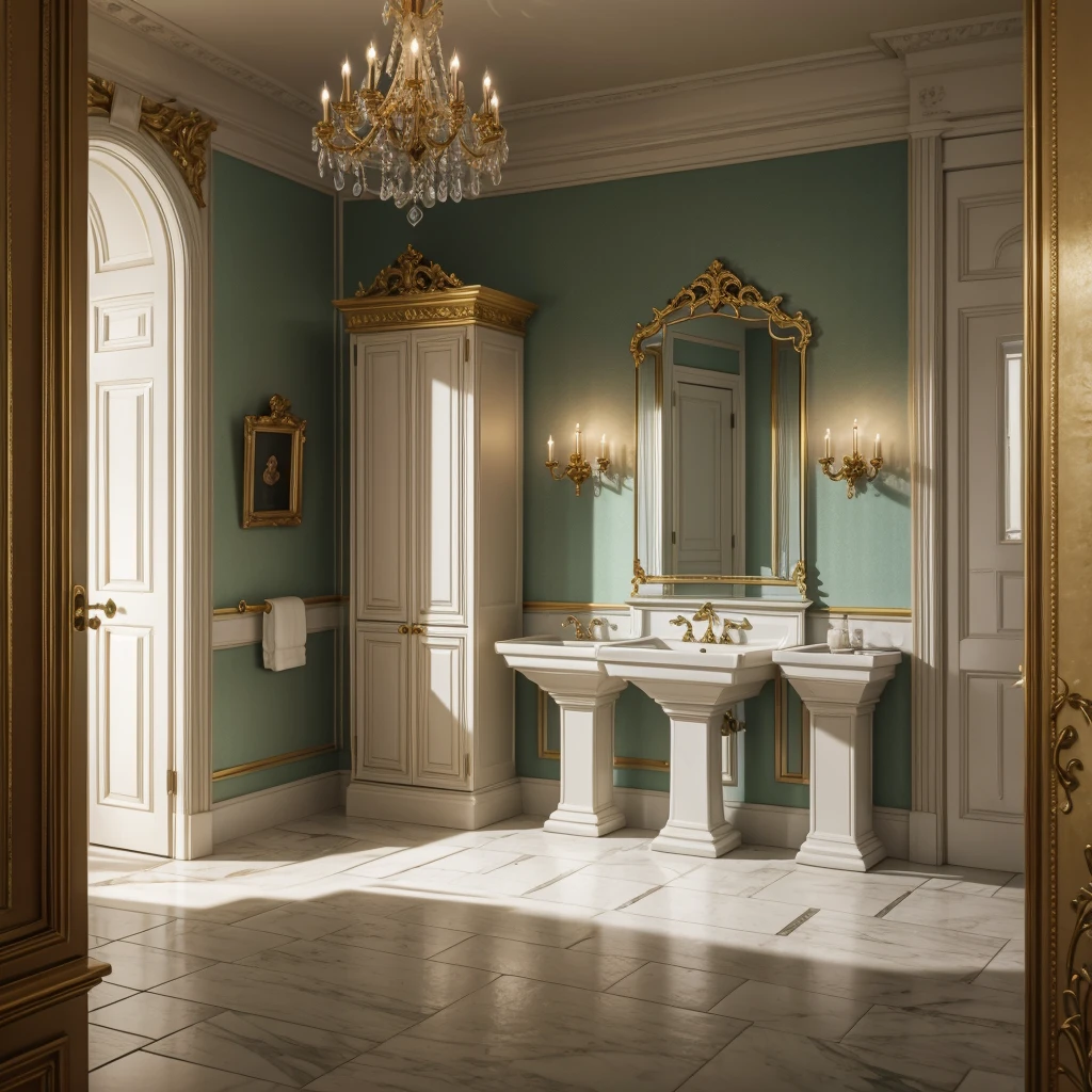 bathroom of a rococo style castle