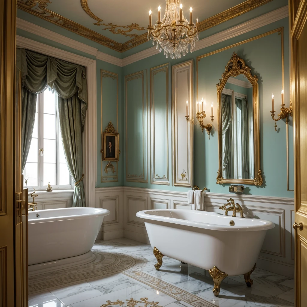 bathroom of a rococo style castle