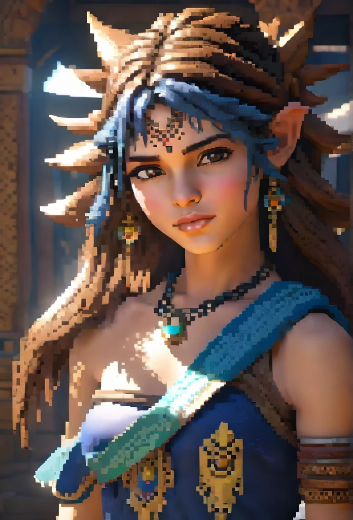 League of legends style, dark blue dreadlocks in the shape of tentacles, ancient warrior clothes, emperos clothes, masculine, young man without many muscles, no beard, human ears, white clothes, pingente de joia amarela no pescoço, roupa que mostra o corpo, tente manter a imagem tirando as vestes do braço