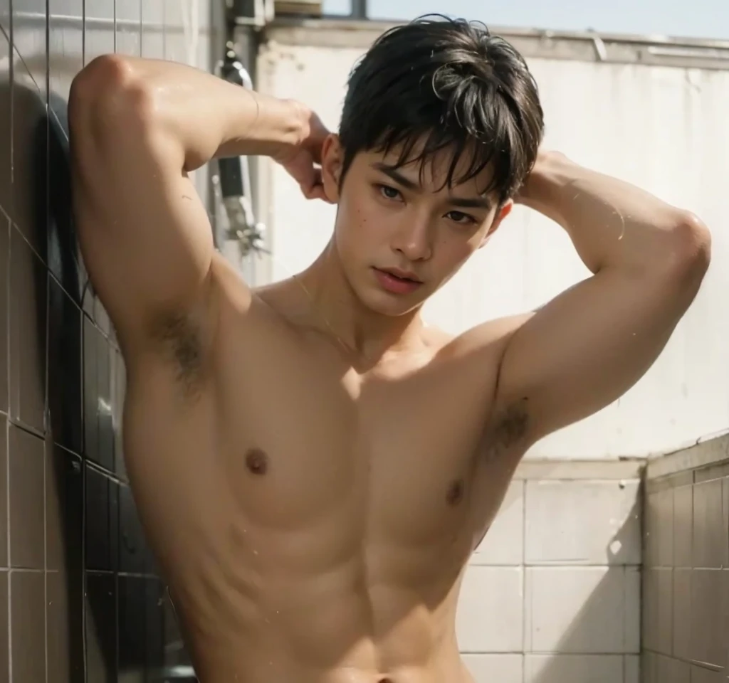 Kid shirtless