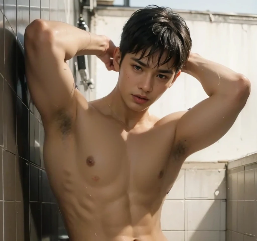 Kid shirtless