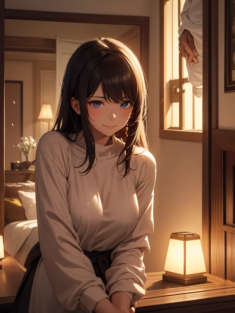 (a girl), in bed, (not awake yet), (wearing a bathrobe), (long eyelashes), (high cold cold expression), (a black haired girl), (black long straight 1.5), (high ponytail 1.5), pupils with light, (leg length one meter eight), high cold, cold expression, (best quality), ultra-detailed, realistic, Octane renderer, Unreal Engine, ultra detail, cinematic lighting effects, high dynamic range, (HDR), 32K resolution, super resolution, megapixels, ProPhoto RB, Glare Lighting, Mirror Light Hologram, Ray Tracing, Semi-Reflective Lighting, Natural Lighting, Incandescent, Fiber Optic, Emotional Lighting, Film and TV Lighting, Studio Lighting, Soft Lighting, Volumetric Light, Backlight, Beautiful Lighting, Accent Lighting, Global Illumination, Screen Space Global Illumination, Ray Traced Global Illumination, Optical, Scattering, Glow, Shadow, Rough, Flicker,