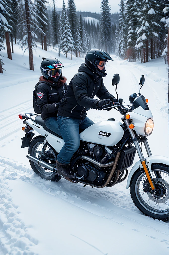 Moto mil cc snow snow road