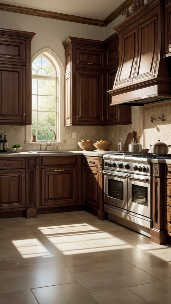 Rococo style castle kitchen