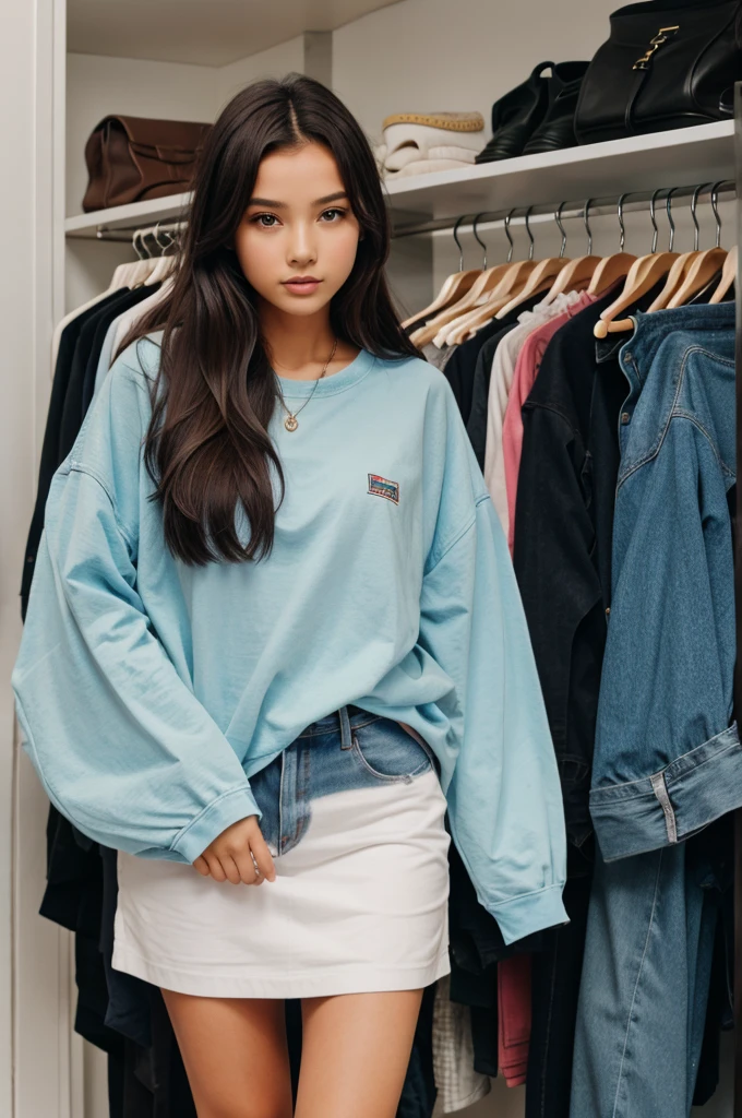 There's a girl who's collecting clothes