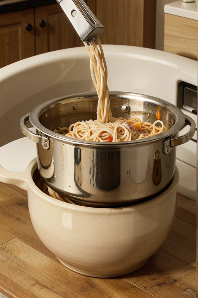 Cook spaghetti in a pot of salted boiling water until al dente according to package instructions. Drain, reserving some pasta water.
