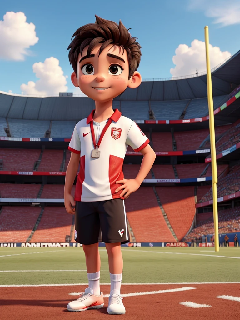 Player Vini Jr in the middle of the football field