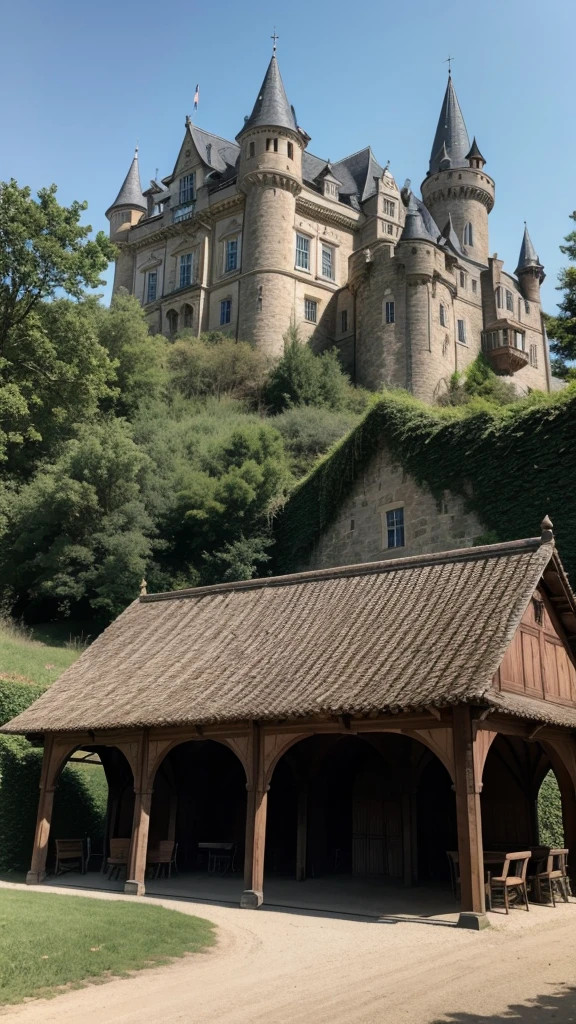 horse stable of a castle in the rococo style