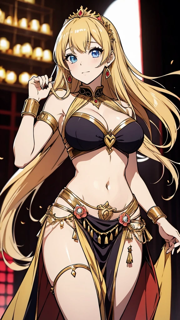 Anime woman belly dancer 