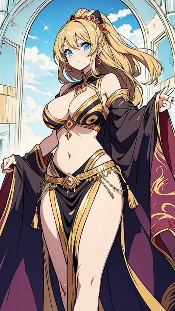 Anime woman belly dancer 