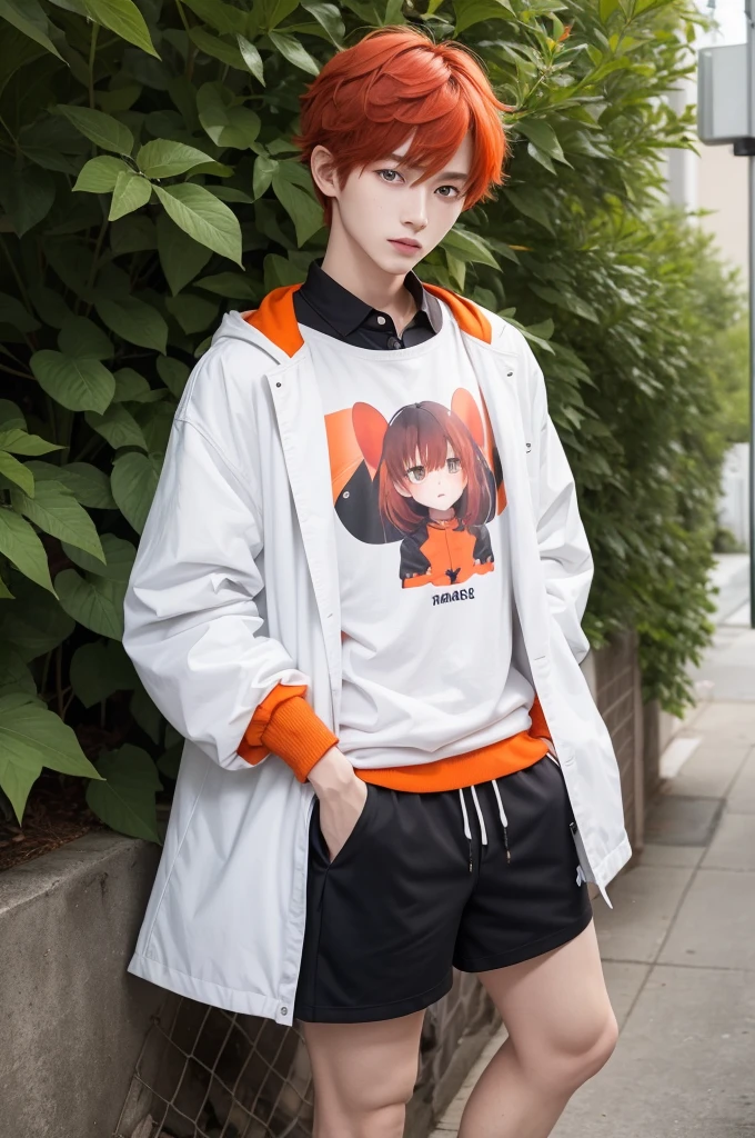 name: Haru Age: 18 Height: 1, 62 Genres: male Species: rabbit eye color: one green and the other red Hair color: Redheads Orange Position: omega, Passive , obeys Style: femboy, cute and big clothes