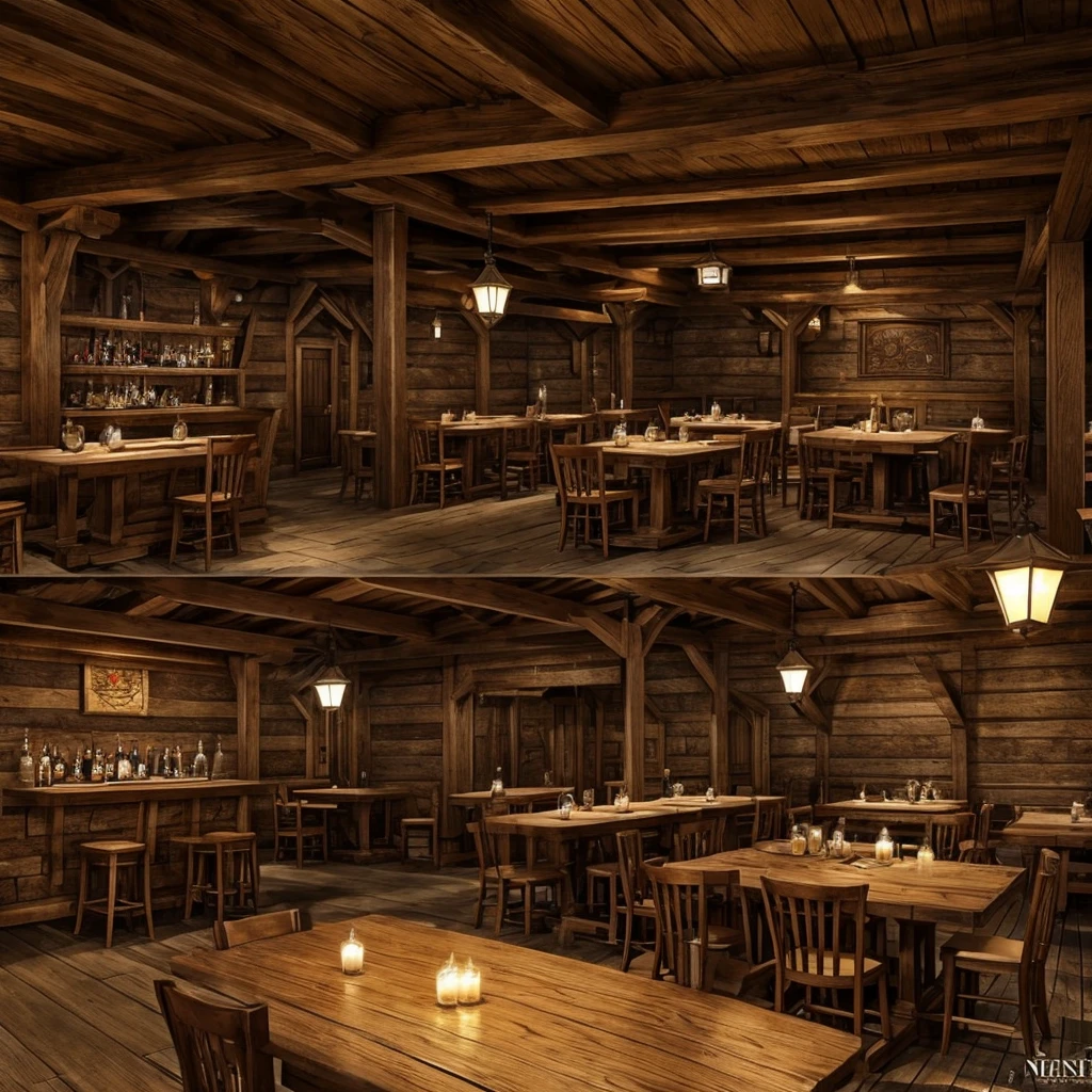 empty medieval tavern [anime]