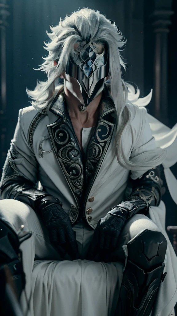 In realistic painting portrait of high quality and detail, Dottore (Genshin Impact), (best quality,4k,highres:1.2), ultra-detailed, (realistic,photorealistic:1.37), 1man, full body, 40-year-old man, arrogant face, sharp features, slim face, thin face, detailed face, fatigued expression, He has long hair and wears a black pointed mask covering his eyes. He is wearing a white coat with silver inserts over a blue shirt and loose black trousers. There are a lot of black belts and blue details on the clothes. Dottore wears black fur, which is attached to the right shoulder pad, resembling a plague doctor mask, dark and moody lighting, portrait, contrasting colors, subtle shadows, mysterious atmosphere, outdoors, snow, Red Square on the background, He's stands on the 19th century Red Square, (ultra-high detail:1.2), Masterpiece, Best Quality, Ultra-detailed, Cinematic lighting, 8K, delicate features, cinematic, 35 mm lens, f/1.9, highlight lighting, global lighting –uplight –v 4, Cinematic lighting, 8K, high quality, Highest Quality, (Solo Focus), (extremly intricate:1.3), (Realistic), masterful, Analog style, (Film grain:1.5), (warm hue, cold tone), Mystical powers, fantasy, Depth & Perspective, movie style, dark and mysterious atmosphere,