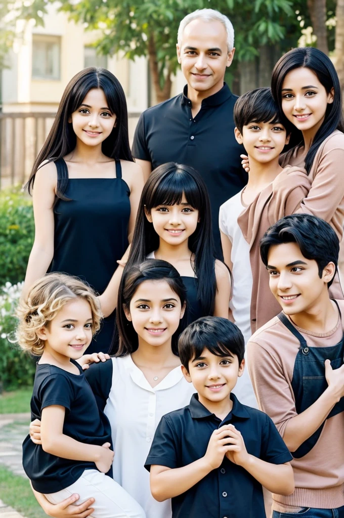 Create an image for WhatsApp family group and anime shape, without having a face