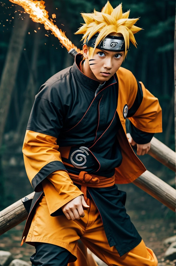 Generate naruto uzumaki character in dragon ball 