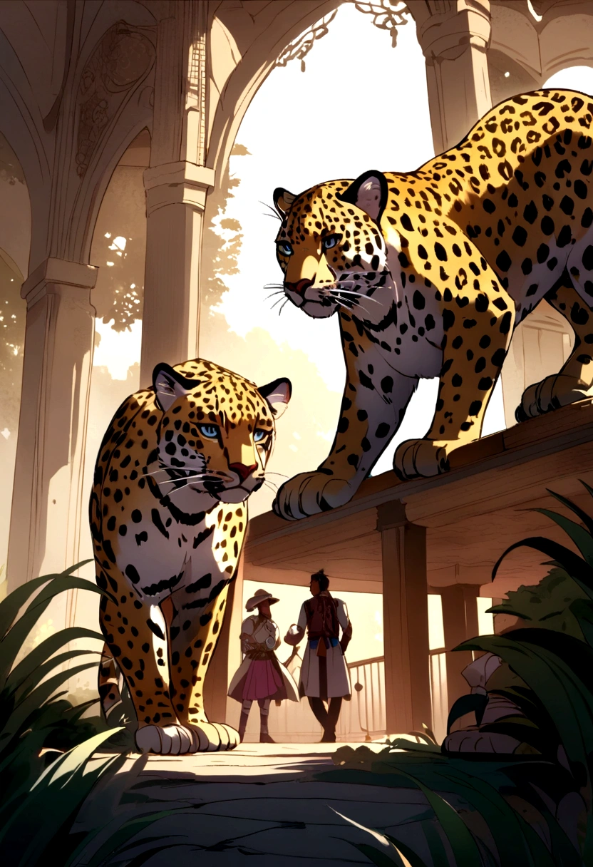 JAGUAR AND THREE RONSOCOS PLAYING