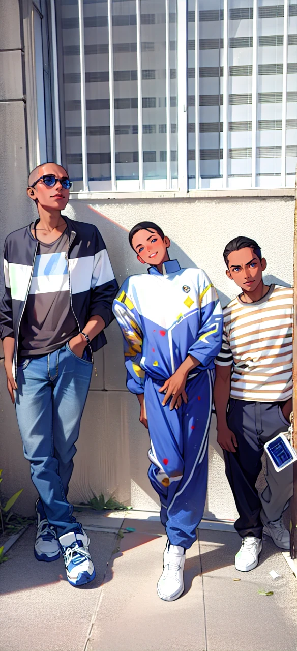 (best quality),(work of art), three men
