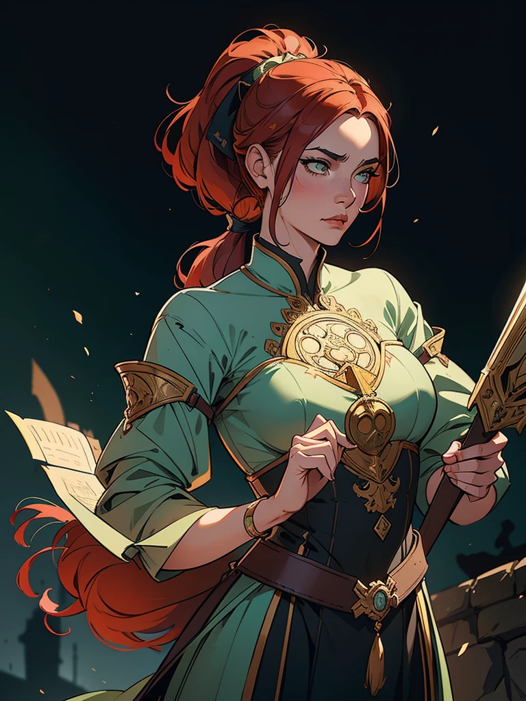 1girl, solo, best quality, looking at camera, high quality, highres, high detail, <lora:Outfit_PorcelainCorsetbyEDG:0.8> edgPorcelain, a ginger woman in a iridescent (corset) and gold jewelry, wearing edgPorcelain_(corset), <lora:Pose_FingerFrame:1> finger frame