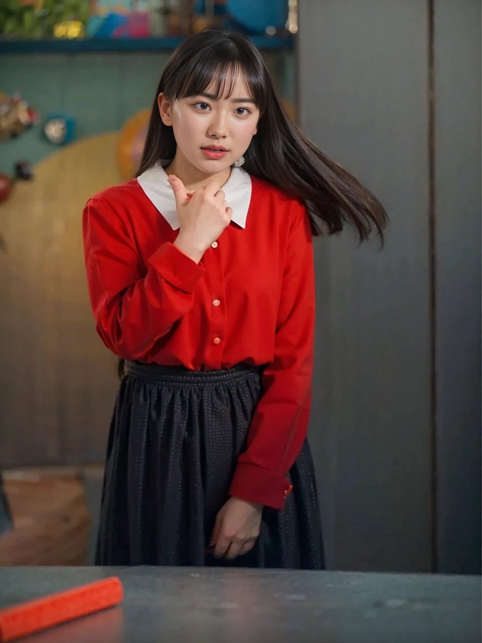 Masterpiece, Top Quality, Illustration, Super Detailed, Finely Detailed, High Resolution, 8K Wallpaper, Perfect Dynamic Composition, Beautiful Detailed Eyes, Inside the Galaxy, Floating in Outer Space, Lolita, Chinese Clothes, ( Black hair 1.2), (huge breasts: 1.1), cleavage, nice pose, sneers, outer space, 18 year old girl, nice, (cute: 1.3), (beautiful: 1.5), sexy looking at camera shot, sideways glance, glare, moody, downer, cool, boyish, looking sleepy, smile, portrait, gothic makeup,