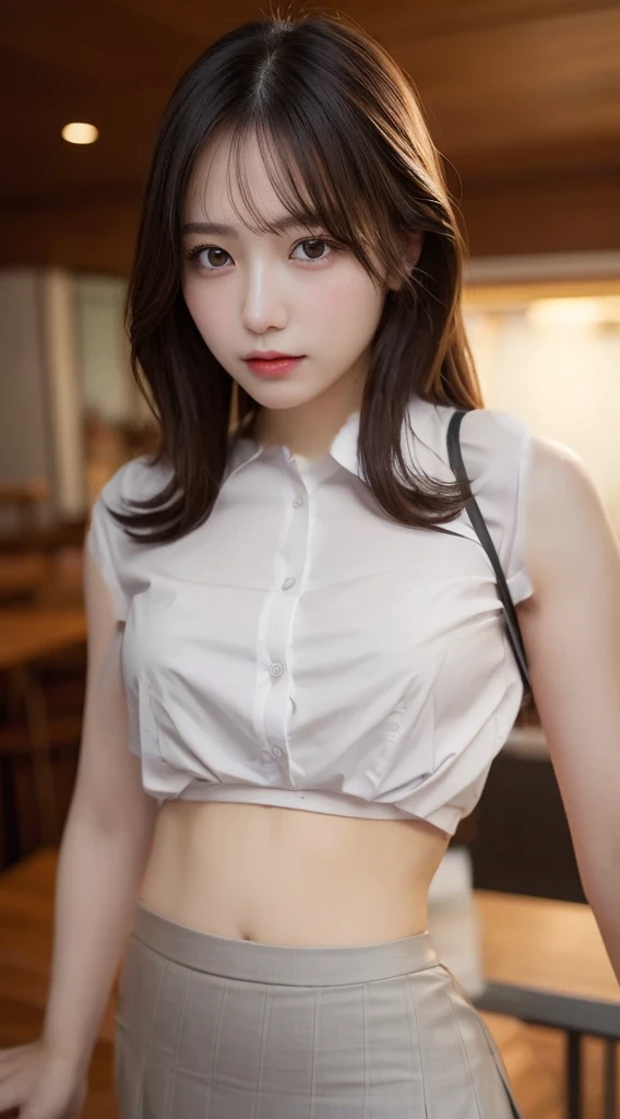 White shirt,skirt