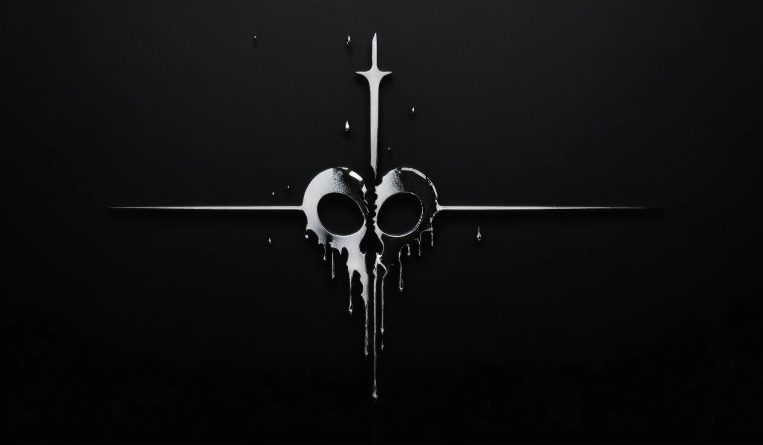 Create a simple and elegant“Love and Death" logo, shedding niobium tears. The design should convey a strong sense of sadness and melancholy, using a minimalist approach with clear ugly lines and using only deep black, nicola samori,ben templsmith,Irina Yermolova