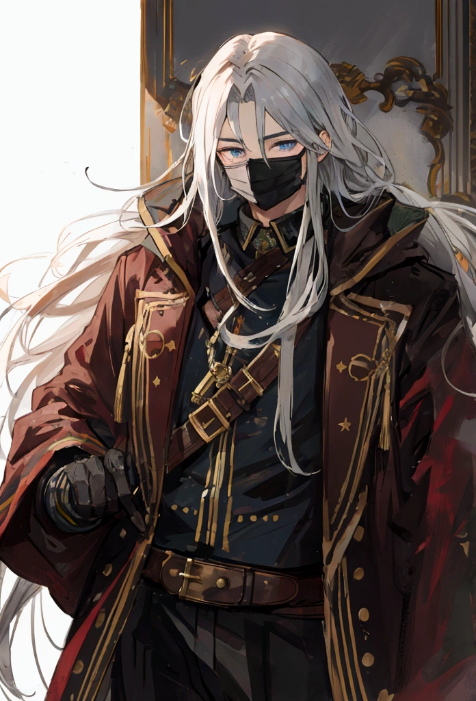 a guys with locks and a mask