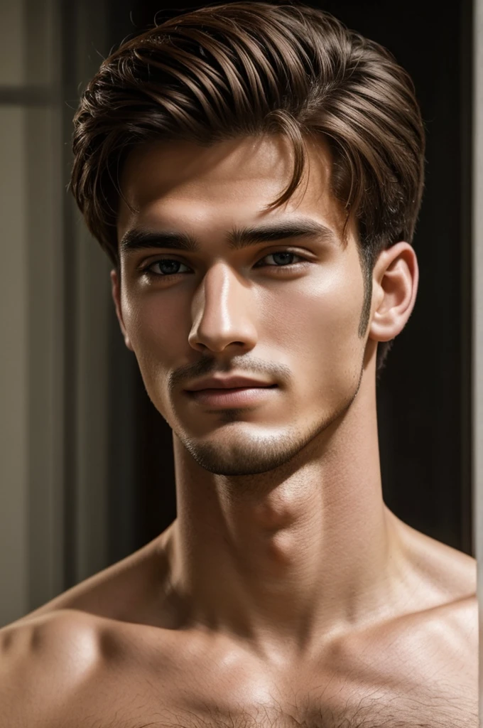 Handsome realistic man 20 years old