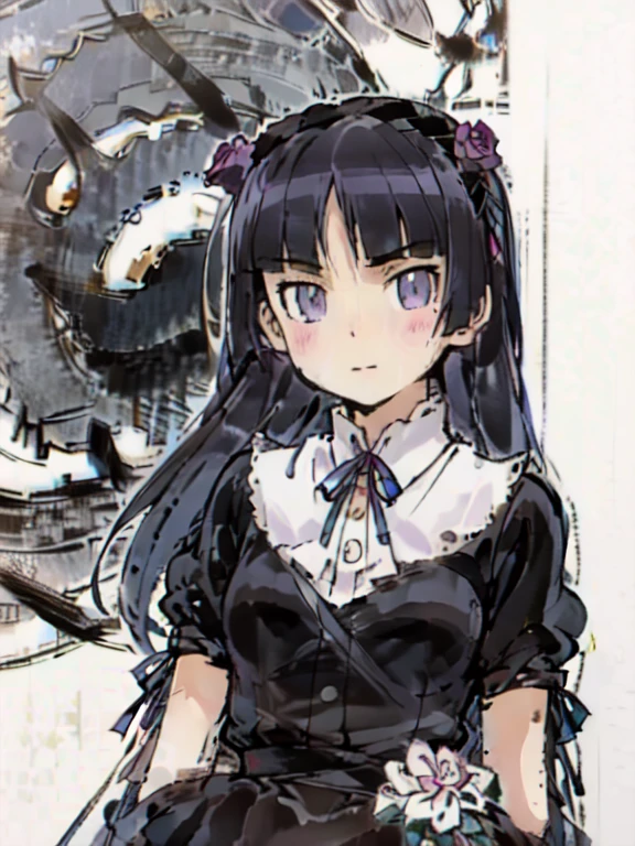 (ruri gokou), (Ultra-high resolution), (masterpiece), (Attention to detail), (high quality), (最high quality) , 1 girl, alone, girl, Hime cut, Gothic Lolita, Lolita Fashion, head band,