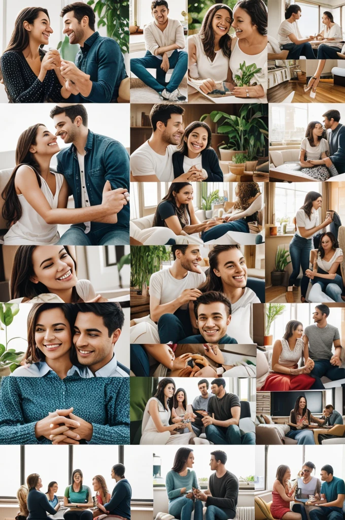 Make a collage of healthy relationships, in which you present how to cultivate positive interpersonal relationships that make you feel good about yourself and with others
