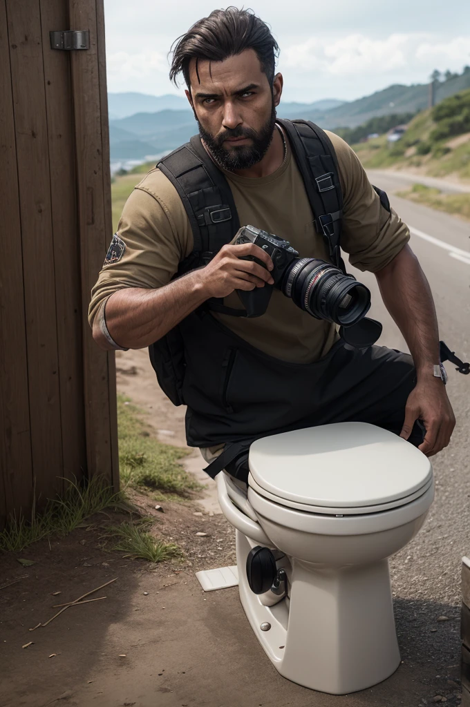 Cameraman brown de skibidi toilet em estilo dayz