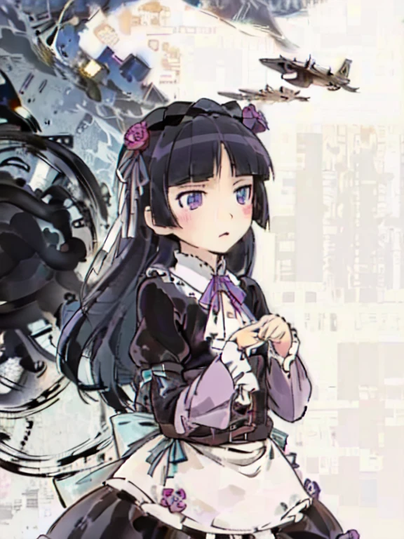 (ruri gokou), (Ultra-high resolution), (masterpiece), (Attention to detail), (high quality), (最high quality) , 1 girl, alone, girl, Hime cut, Gothic Lolita, Lolita Fashion, head band, 