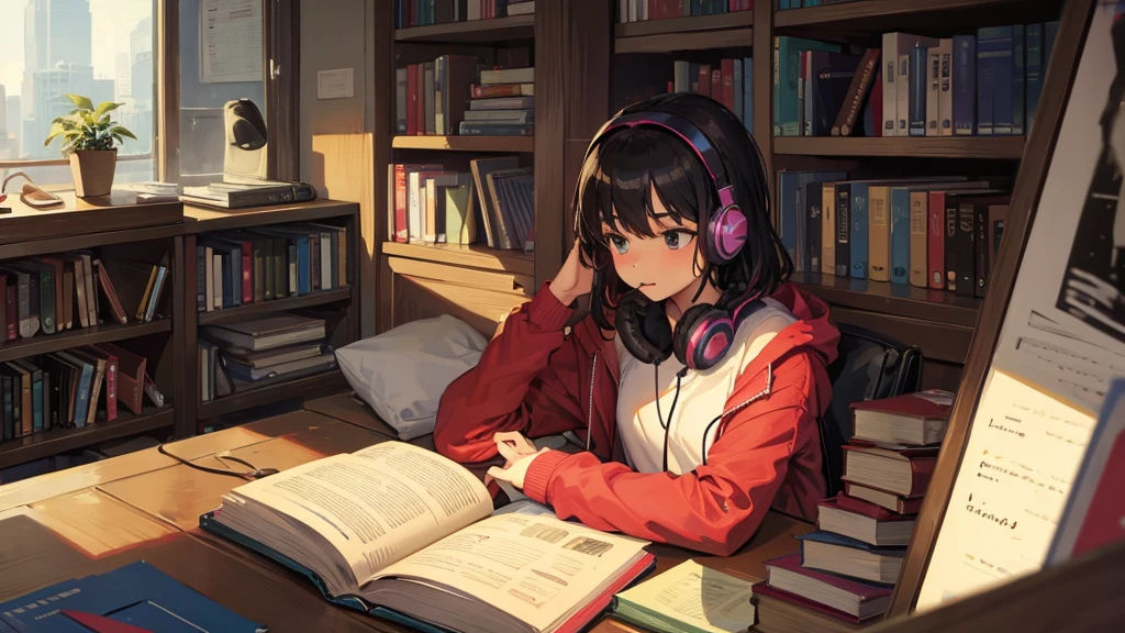 books and headphones