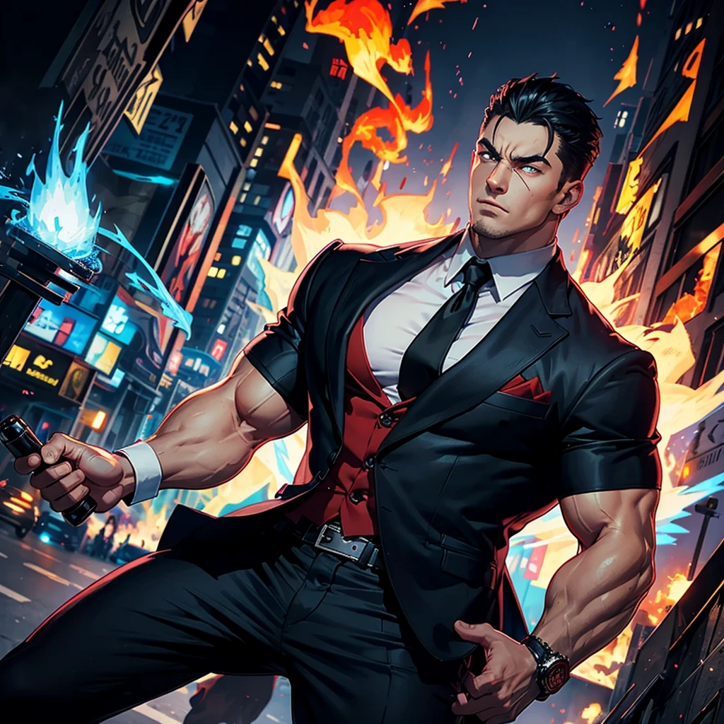 Lean mobster with fire powers