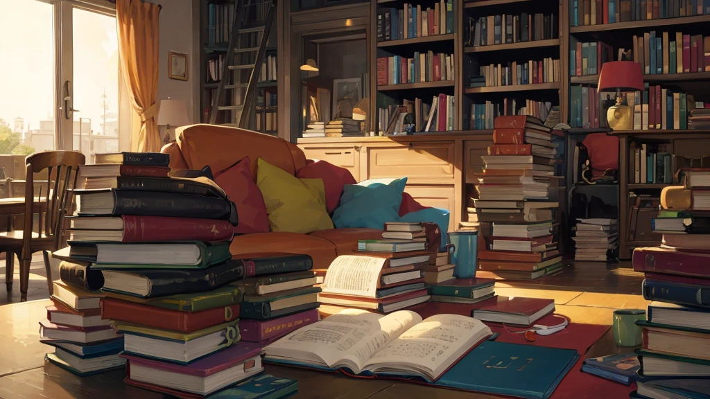 books and headphones