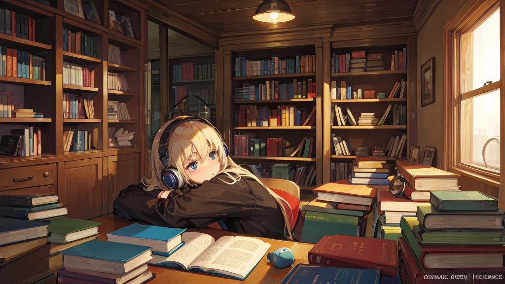 books and headphones