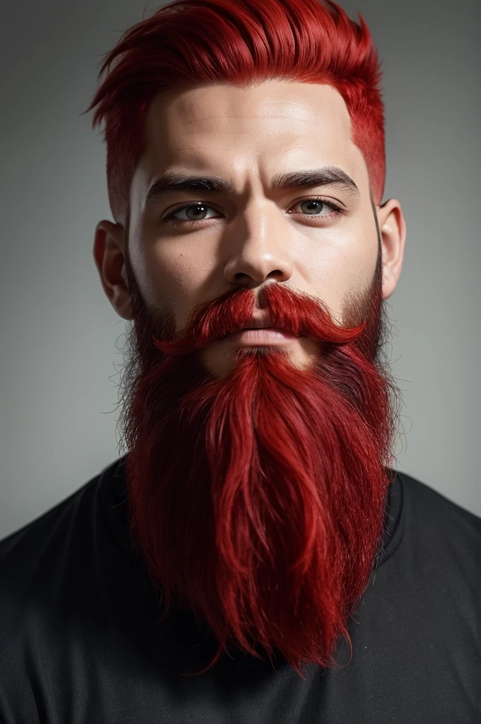 Black man with red hair and bearded and bald