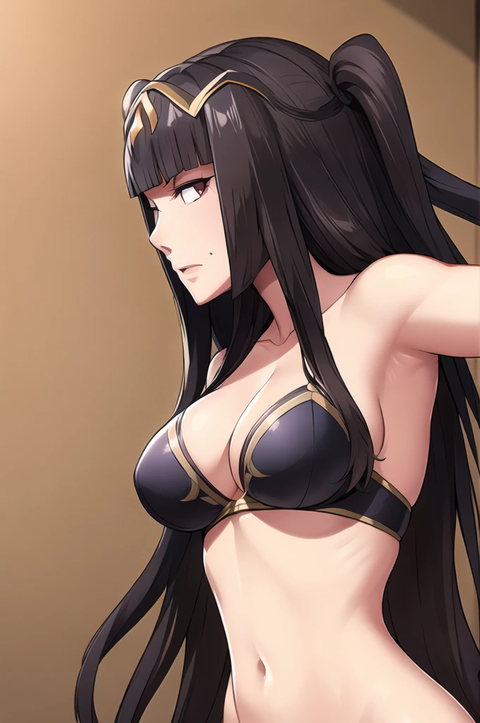 tharja, elegant, seethrough sheet, naked, armpits