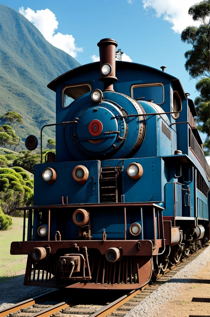 Old train in png cartoon