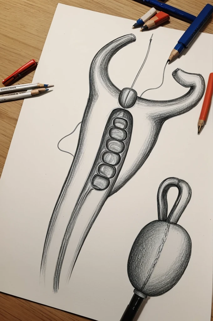 I need you to make a drawing of the male reproductive system and its external parts