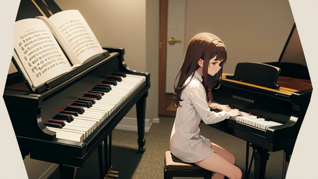 One playing the piano