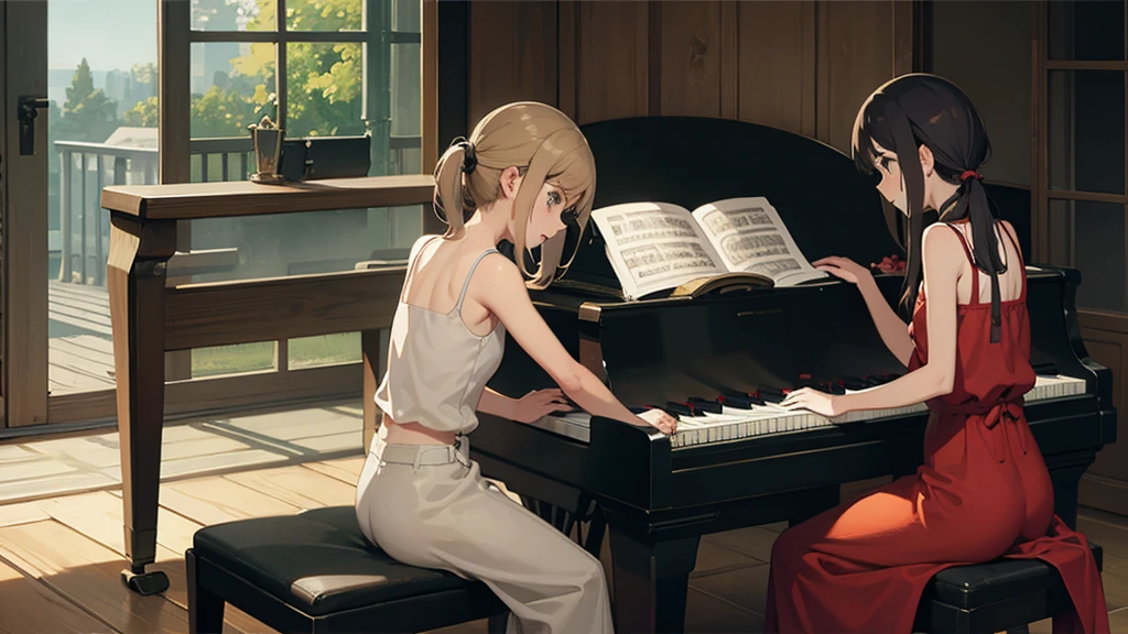One playing the piano 