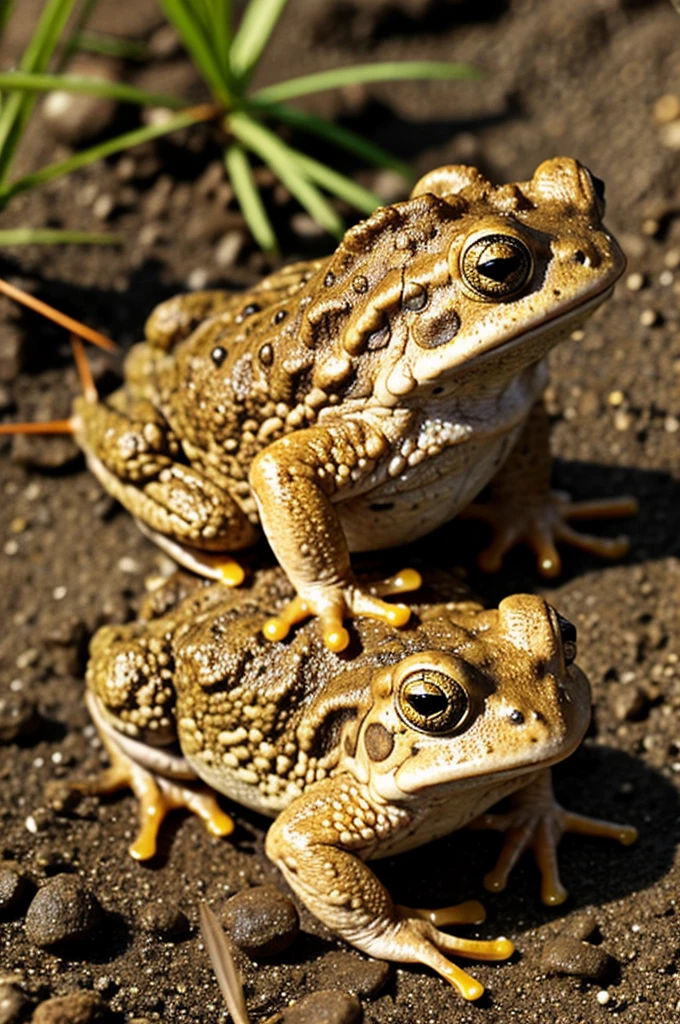 a toad with fish fins standing on a hill