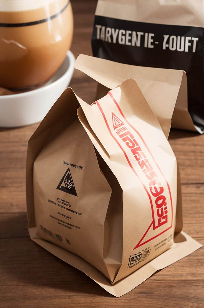 Triangle shaped coffee candy packaging 
