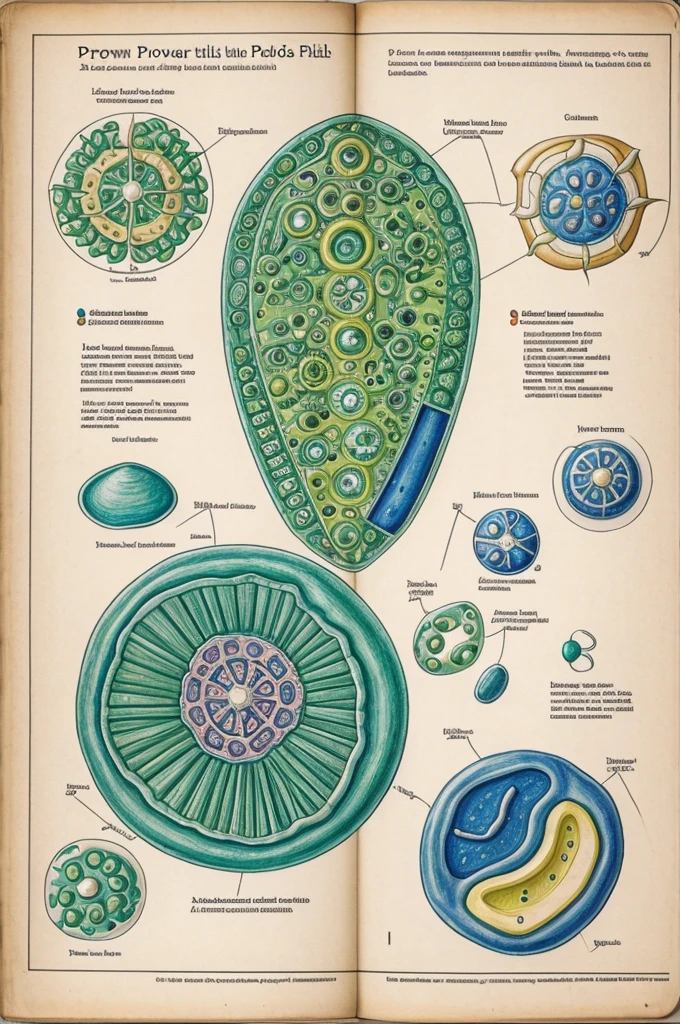 Drawing of the prokaryotic cell with its parts