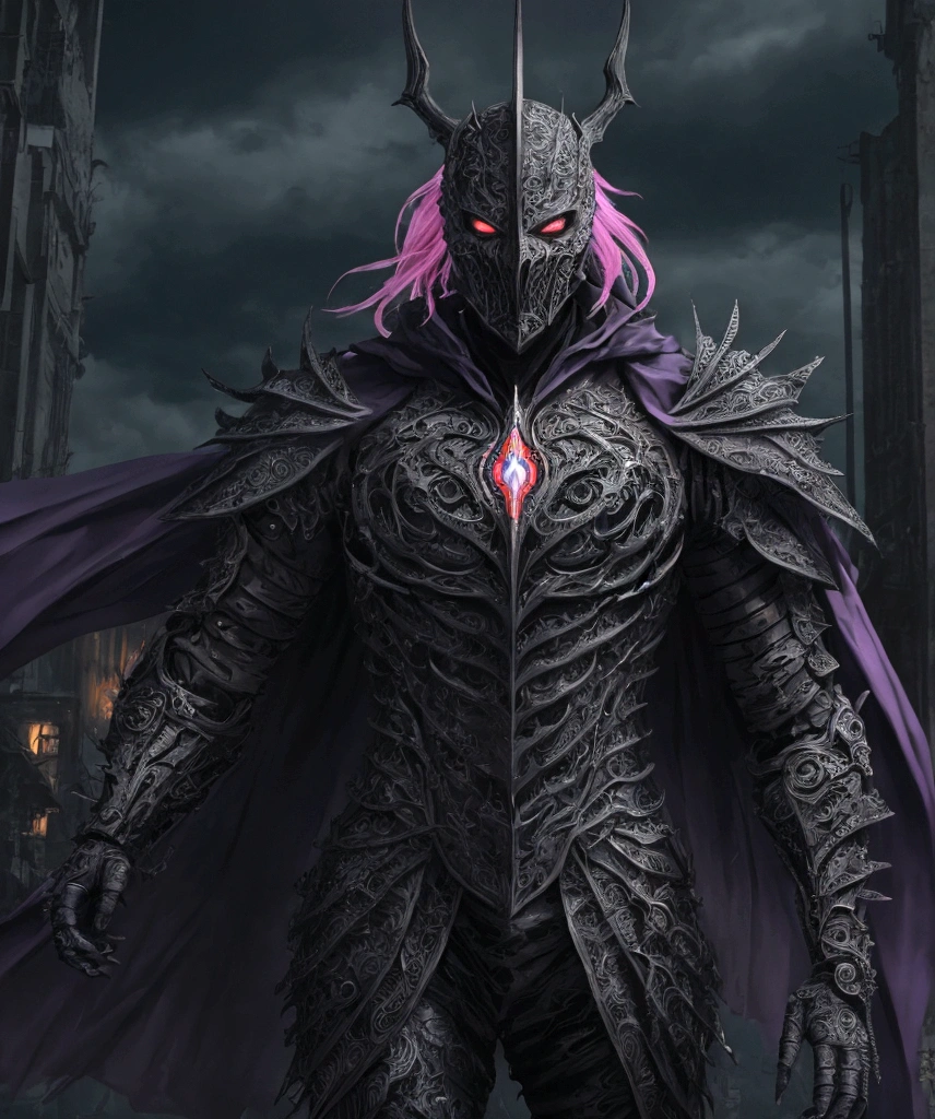 (extremely detailed 8k wallpaper), a medium shot photo of scary Grim dressed as a majestic masked multicoloured nature-supervillain in an armour made of natural glowing wires from marvel, theme, intricate, high detail, dramatic, old scary building with multicoloured nature in the background