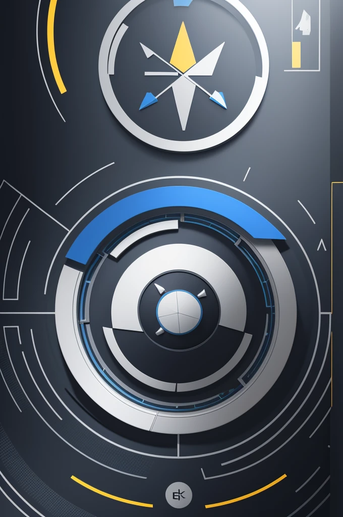 create a team shield that will be circular in shape and its center will have a finance graph symbol
