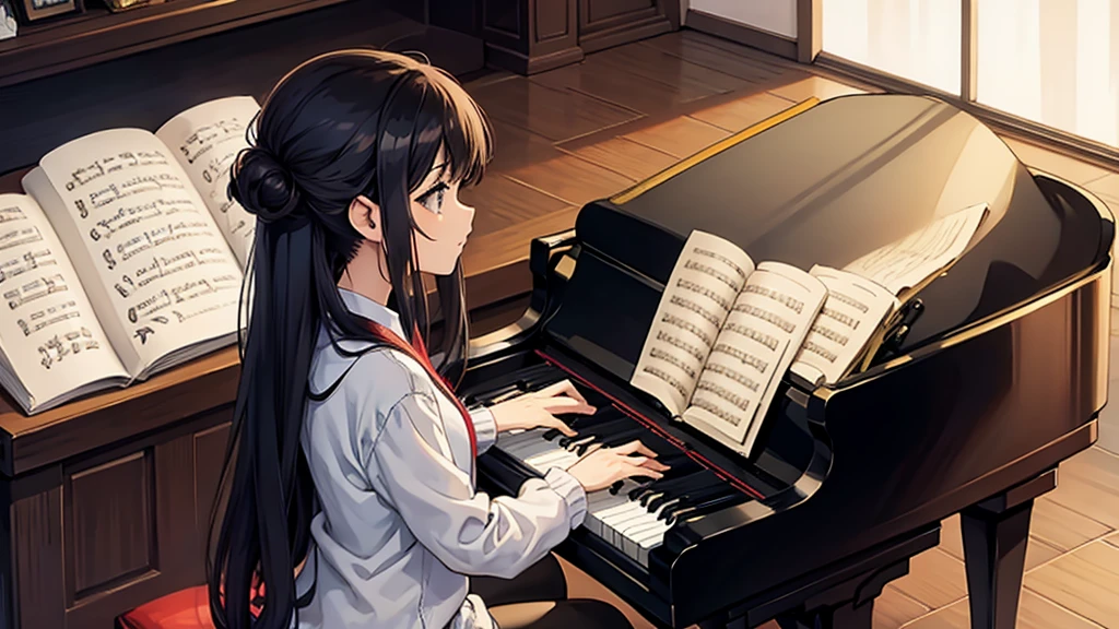 One playing the piano 