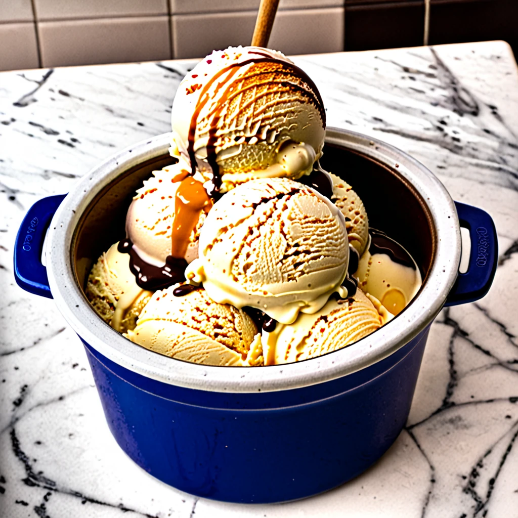 a pot of ice cream