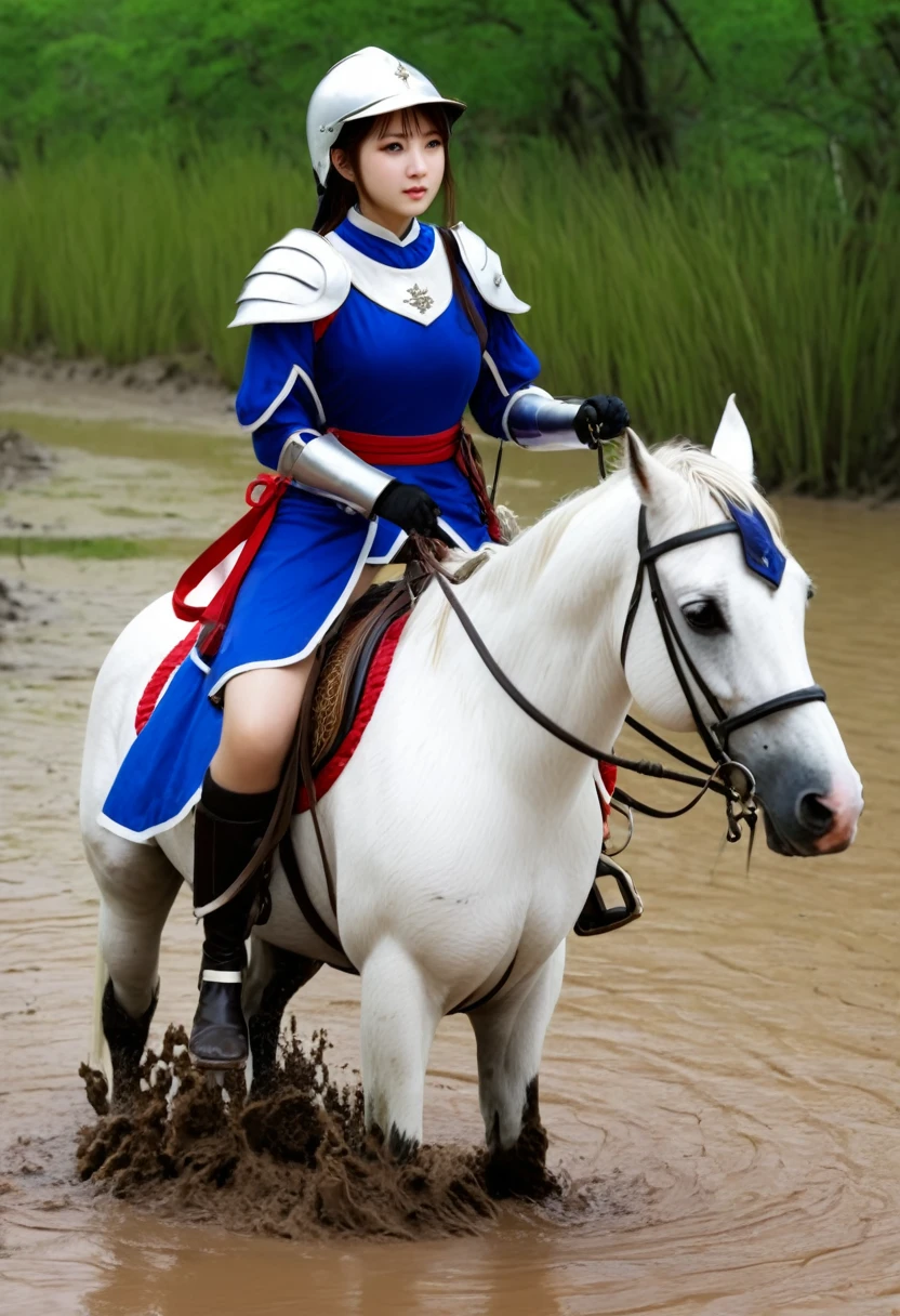 (((masterpiece))),(((Highest quality))),((Tabletop:1.4, Highest quality)), (Realな写真:1.4),
((1 cute girl knight)),rodeo,
(超High resolution:1.2),, wonderful, Very detailed CG Unity 8k wallpaper, Very detailed, High resolution,fat horse ridden by japanese girl,Chubby,Plump,Double,Red, white and blue outfit,Soaking in the swamp,Mud Splash,
Soft Light, Beautiful detailed girl, Droopy eyes,Very detailedな目と顔, Beautiful and exquisite nose, Beautiful and exquisite, horse ridden by a girl can't stand up because its drowned in the sticky muddy pitfall:10.0 ,Displeased face:4.0,Real,Stir,Anatomically correct,action horse riding scene while struggle fighting
