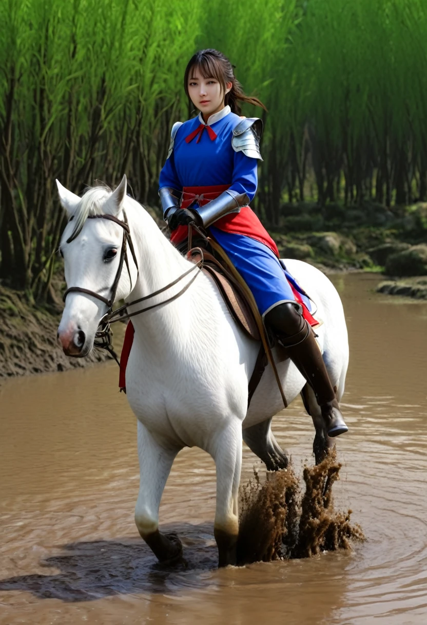 (((masterpiece))),(((Highest quality))),((Tabletop:1.4, Highest quality)), (Realな写真:1.4), 
((1 cute girl knight)),rodeo,
(超High resolution:1.2),, wonderful, Very detailed CG Unity 8k wallpaper, Very detailed, High resolution,fat horse ridden by japanese girl,Chubby,Plump,Double,Red, white and blue outfit,Soaking in the swamp,Mud Splash,
Soft Light, Beautiful detailed girl, Droopy eyes,Very detailedな目と顔, Beautiful and exquisite nose, Beautiful and exquisite,  horse ridden by a girl can't stand up because its drowned in the sticky muddy pitfall:10.0 ,Displeased face:4.0,Real,Stir,Anatomically correct,action horse riding scene while struggle fighting